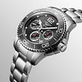 Longines Longines HydroConquest L3.883.4.76.6 мужские часы серый циферблат на запястье